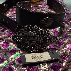 Harley-Davidson Black Leather Belt